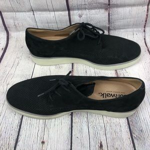 SoftWalk Willis Wedge Oxford lace up shoes black onyx perforated leather 12M